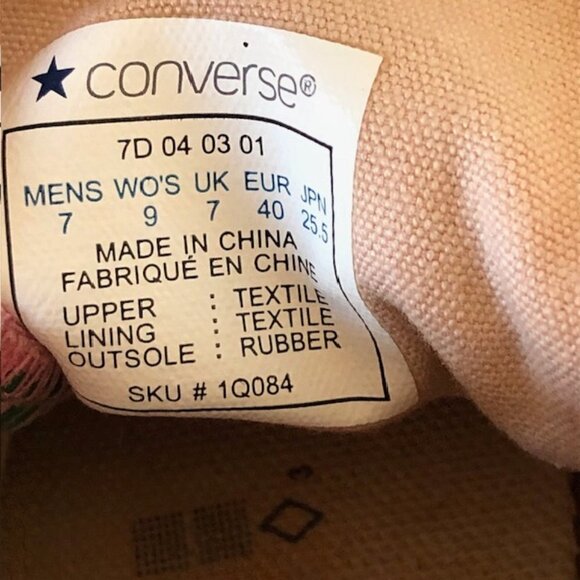 CHUCK TAYLOR ALL STAR CONVERSE Script Ltd Ed High Tops Pink Green Unisex… - Picture 6 of 16